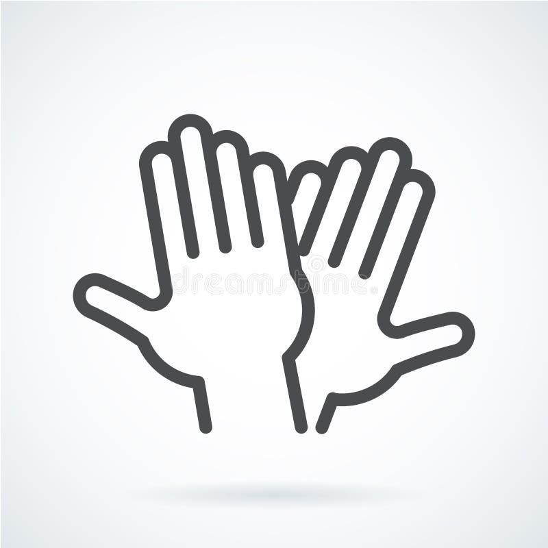 Czarna płaska ikona gesta ręka ludzka wysokość pięć, powitanie
