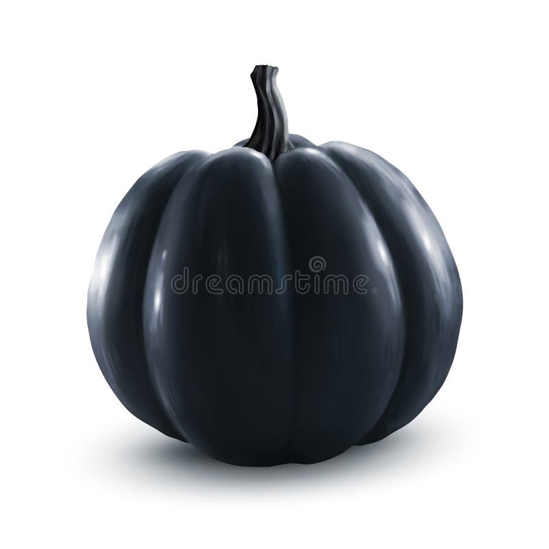 Czarna wektorowa realistyczna pusta bania odizolowywająca na białym tle Halloweenowy symbol i dekoracja ilustracja wektor Czarna wektorowa realistyczna pusta bania odizolowywająca na białym tle Halloweenowy symbol i dekoracja ilustracja wektor
