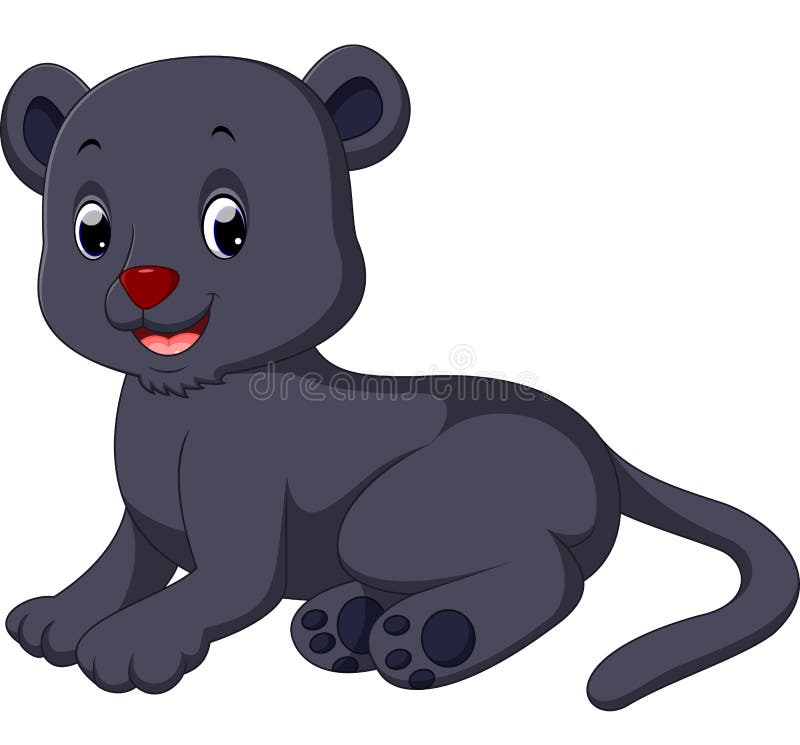 Czarnej pantery kreskówka ilustracja wektor Czarnej pantery kreskówka ilustracja wektor