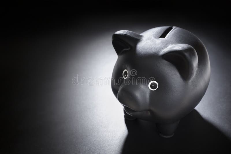 czarny bank świnka fotografia stock czarny bank świnka fotografia stock