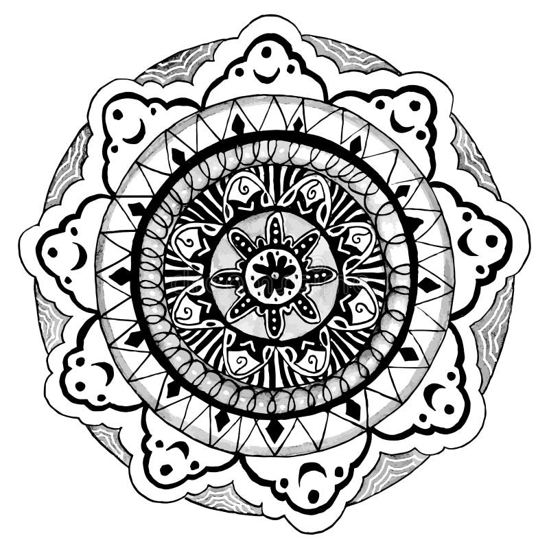 Czarny i biały mandala royalty ilustracja Czarny i biały mandala royalty ilustracja