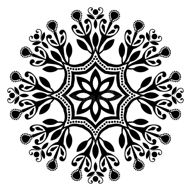 Czarny i biały mandala ilustracja ilustracji Czarny i biały mandala ilustracja ilustracji