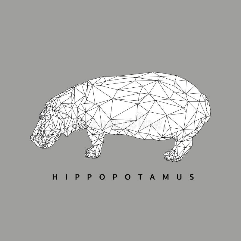 Czarny i biały poligonalny hipopotam, wieloboka abstrakcjonistyczny geometryczny zwierzę, hipopotama wektorowy editable uderzenie ilustracja wektor Czarny i biały poligonalny hipopotam, wieloboka abstrakcjonistyczny geometryczny zwierzę, hipopotama wektorowy editable uderzenie ilustracja wektor