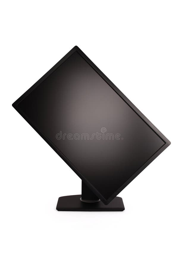 Czarny peceta monitor & x28; Ścinku path& x29;. Czarnego peceta monitoru biały tło z miękkim cieniem & x28; Ścinku path& x29;