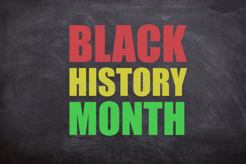 Czarny tekst miesiąca historii na czarnym tle
