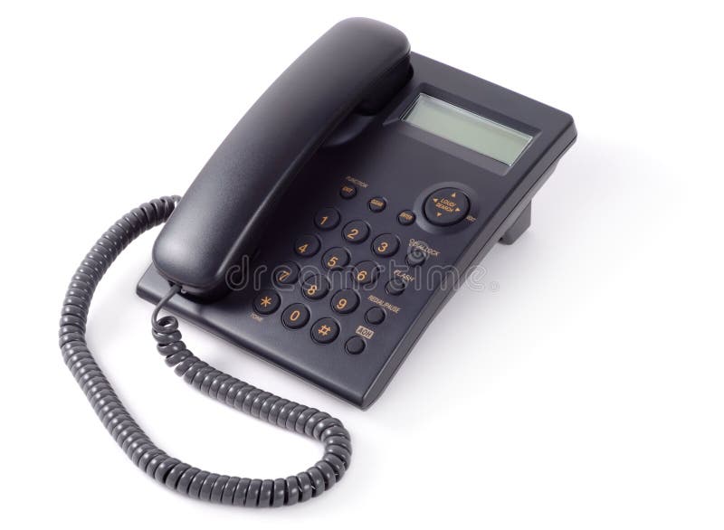 czarny telefon biurowy obraz stock czarny telefon biurowy obraz stock