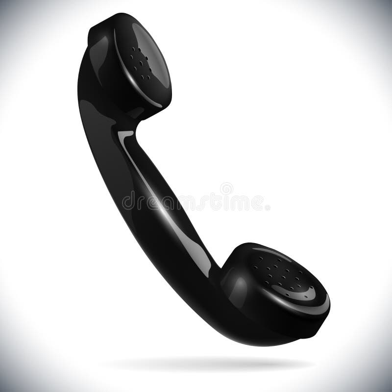 Czarny telefoniczny handset royalty ilustracja Czarny telefoniczny handset royalty ilustracja