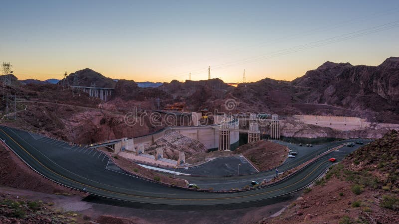 Czas Hoover Dam na rzece Colorado zbiory wideo