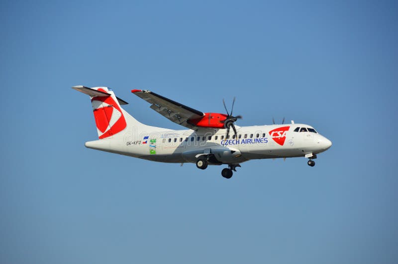 Czech Airlines hebluje fotografia stock Czech Airlines hebluje fotografia stock