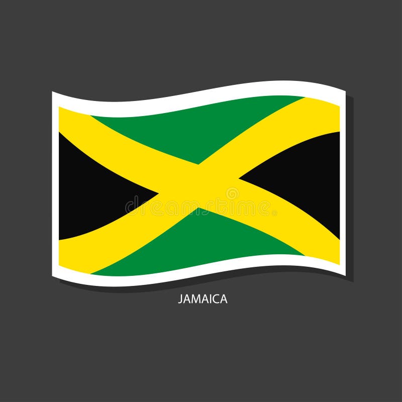 Jamaica Flag Logo Icon Set Rectangle Flat Icons Circular Shape Marker With Flags Stock Vector Illustration Of Round National