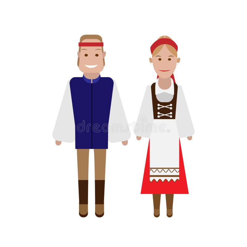 Czech national costume stock vector. Illustration of dress - 33410957
