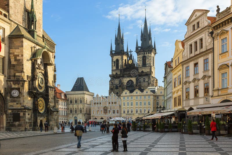 Prague Staromestske Nam Square Editorial Image Image Of Culture Tower 163150945