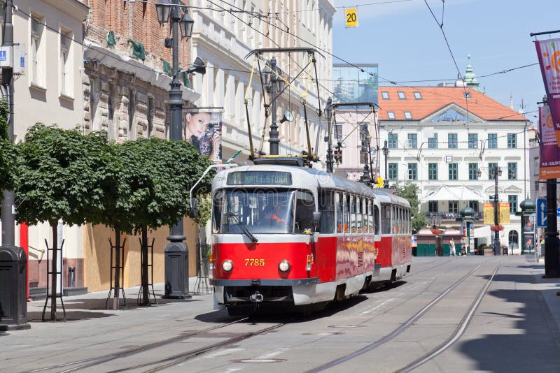 Czech Tram in Historical the Center of Prague Editorial Stock Image ...