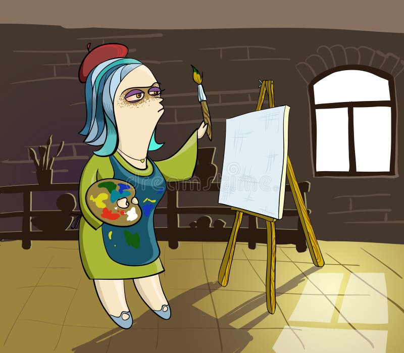 Czekać inspirację ilustracji