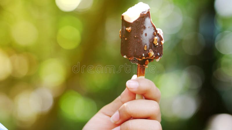 Czekolada sosowany lody zdjęcia stock Czekolada sosowany lody zdjęcia stock