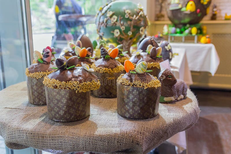 Czekoladowi wielkanoc torty zdjęcie stock Czekoladowi wielkanoc torty zdjęcie stock