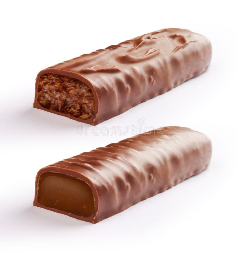 Czekoladowy bar ustawiający z ścinek ścieżką. obraz stock Czekoladowy bar ustawiający z ścinek ścieżką. obraz stock
