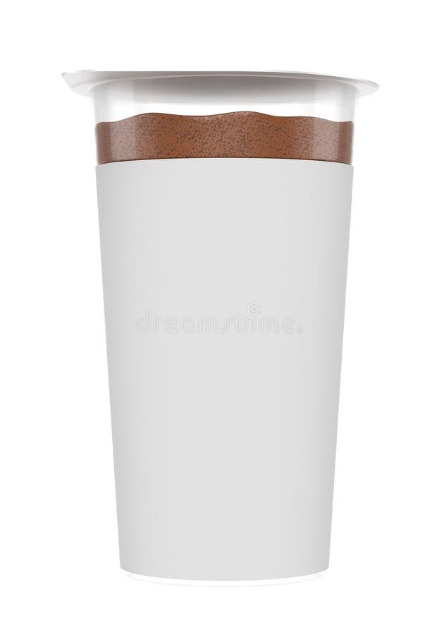 Czekolady piana, foamy śmietanka w przejrzystym plastikowym zbiorniku, fotografia stock Czekolady piana, foamy śmietanka w przejrzystym plastikowym zbiorniku, fotografia stock