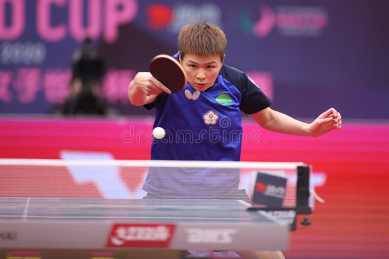 Czen szuyu tpe grający w backhand obrazy stock