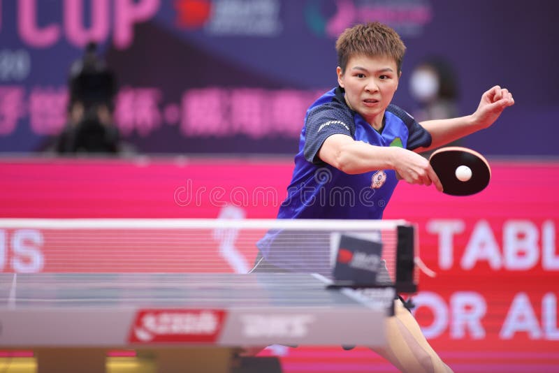 Czen szuyu tpe grający w backhand zdjęcia stock