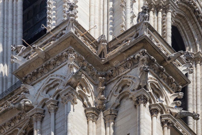 Czerep fasada notre-dame de paris obraz royalty free Czerep fasada notre-dame de paris obraz royalty free