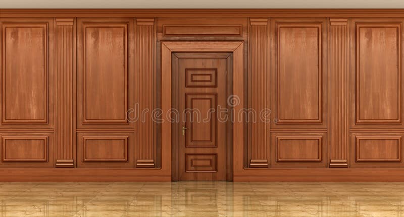 Czerep wnętrze klasyczni drewniani panel