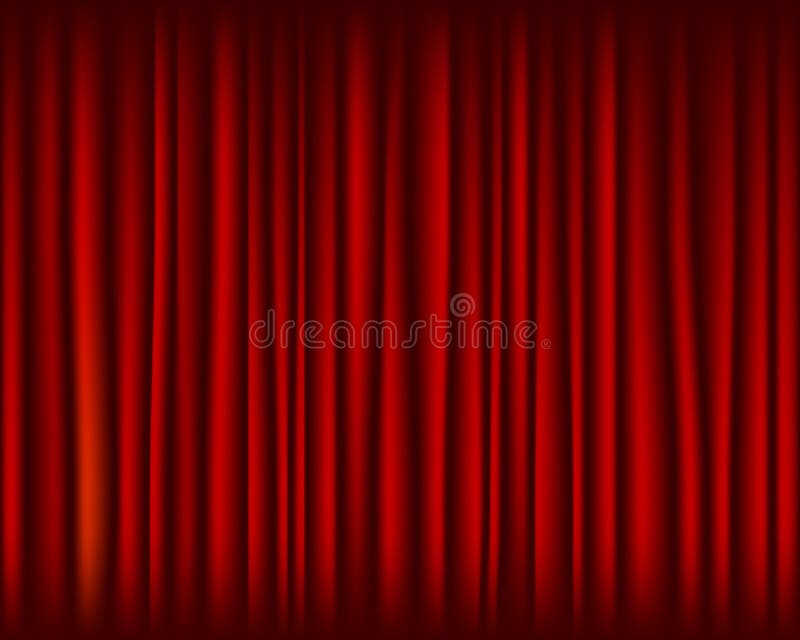 Czerwona zasłona dla sceny bezszwowej tekstury royalty ilustracja Czerwona zasłona dla sceny bezszwowej tekstury royalty ilustracja