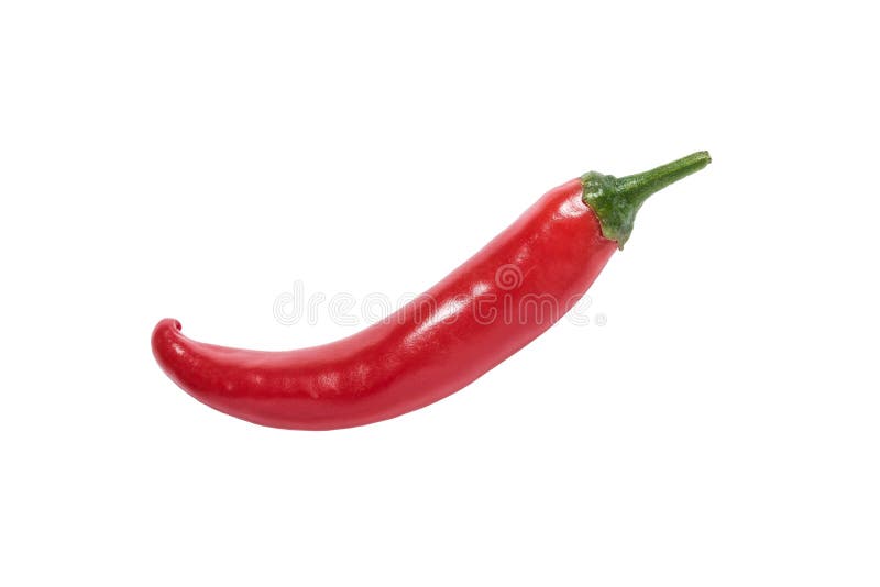 Czerwonego chili pieprz odizolowywający na białym tle
