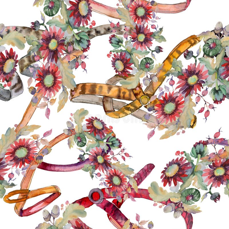 Czerwoni asteru i acorn bukieta kwieciści botaniczni kwiaty Akwareli ilustraci set Bezszwowy tło wzór ilustracja wektor Czerwoni asteru i acorn bukieta kwieciści botaniczni kwiaty Akwareli ilustraci set Bezszwowy tło wzór ilustracja wektor