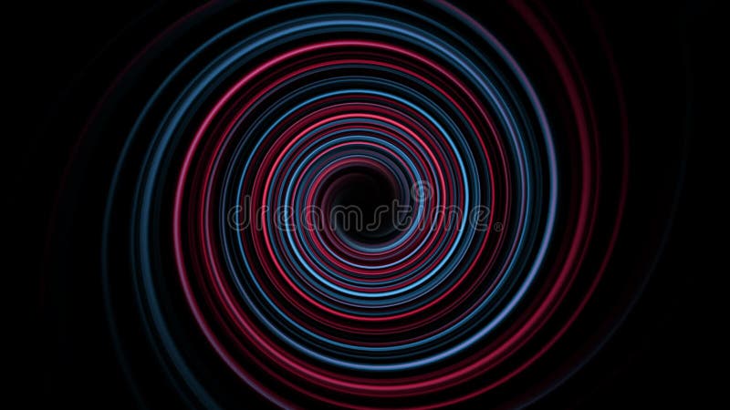 Czerwono-niebieskie niebieskie tło animacji spiralnej gypno z blaskiem