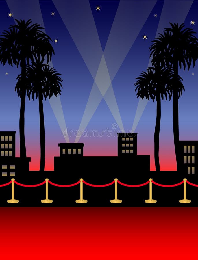 czerwony dywan eps Hollywood ilustracji czerwony dywan eps Hollywood ilustracji