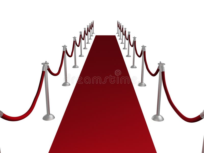 Illustration of a red carpet entrance. Illustration of a red carpet entrance