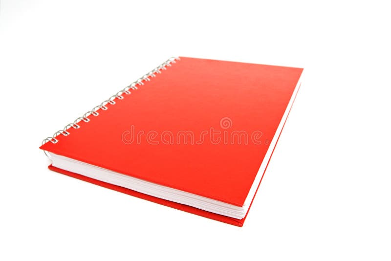 Czerwony notes odizolowane white obrazy stock