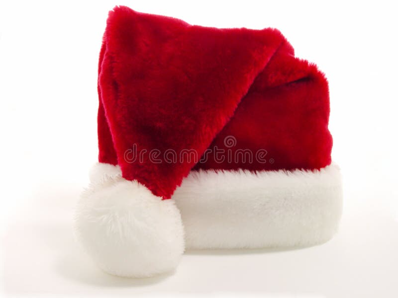 czerwony Santa biały kapelusz fotografia stock czerwony Santa biały kapelusz fotografia stock