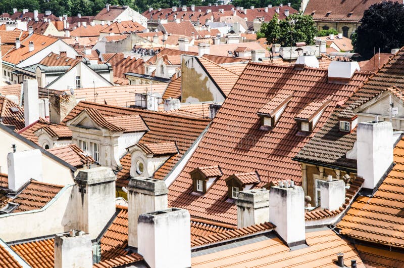 Czerwonych płytek dachy zdjęcie stock Czerwonych płytek dachy zdjęcie stock