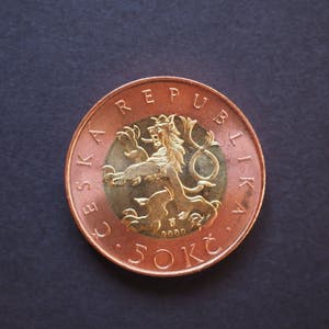 50 CZK Coin Stock Photo Image Of Payment Czechoslovakian 79404120