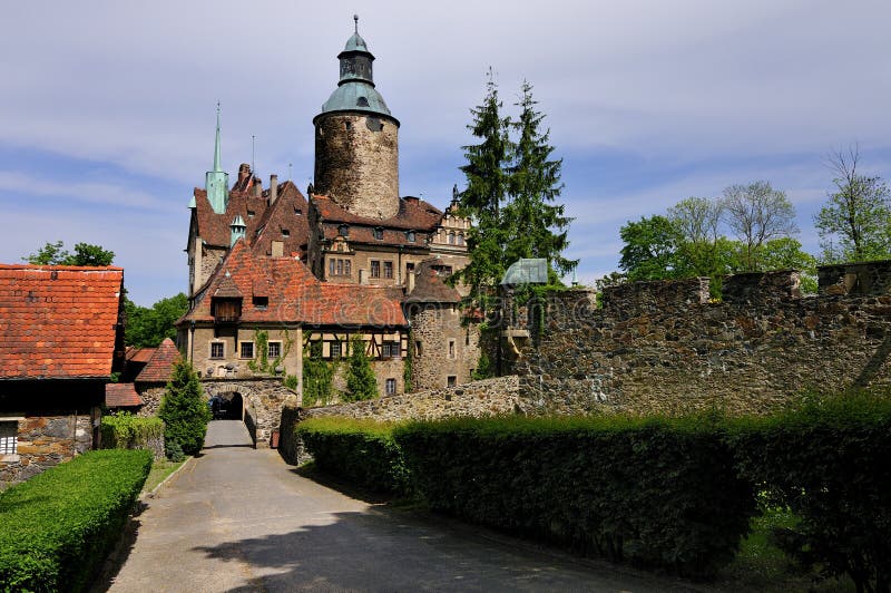 Czocha Castle stock photo. Image of famous, tower, building 9375306
