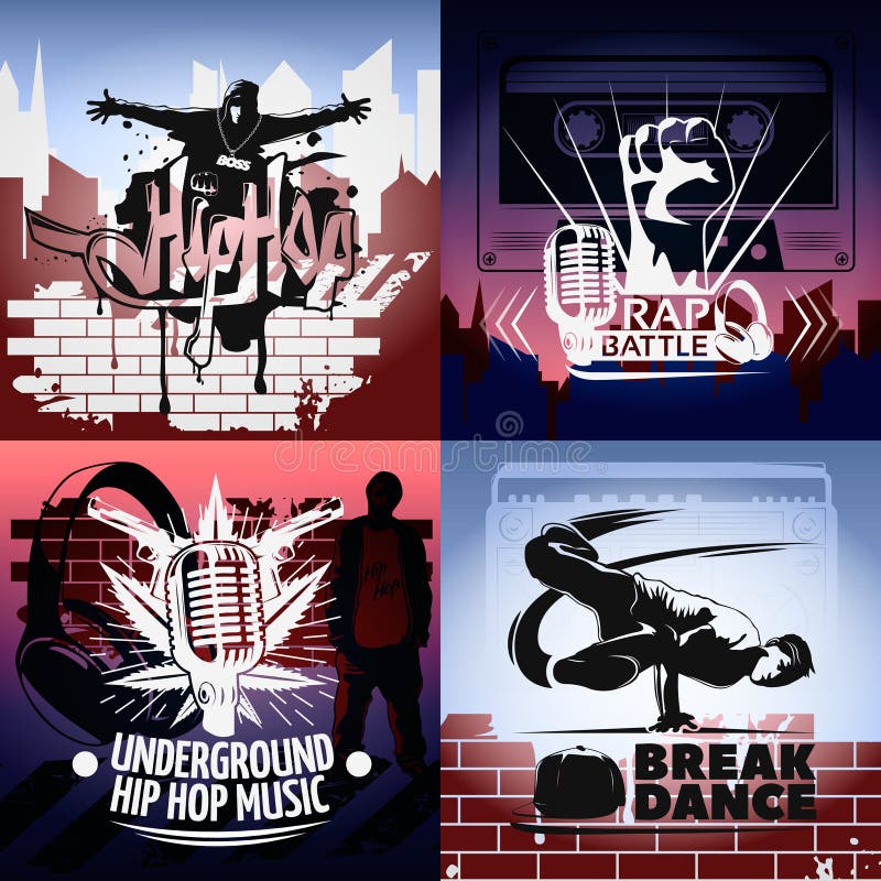 Cztery Hip Hop ikony set