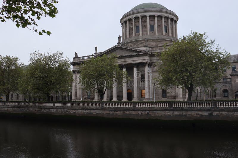 The Four Courts is Ireland's most prominent courts building, located on Inns Quay in Dublin. The Four Courts is the principal seat of the Supreme Court, the Court of Appeal, the High Court and the Dublin Circuit Court. The Four Courts is Ireland's most prominent courts building, located on Inns Quay in Dublin. The Four Courts is the principal seat of the Supreme Court, the Court of Appeal, the High Court and the Dublin Circuit Court.