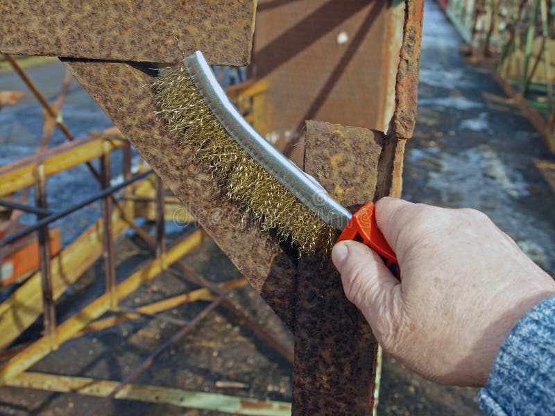 Szczotkarski ośniedziały metal 2 zdjęcie stock Szczotkarski ośniedziały metal 2 zdjęcie stock