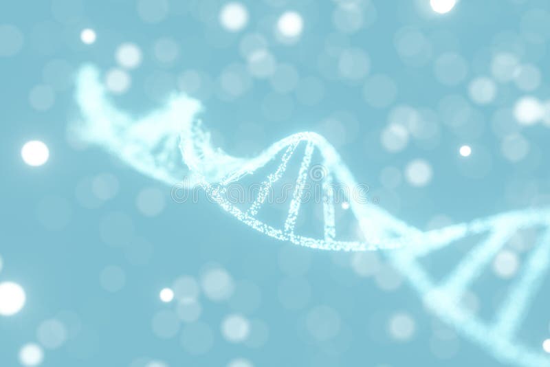 Cząstki dna i rozproszona linia świecąca 3d renderowanie. komputerowy rysunek cyfrowy mikro-laboratorium przyszłe połączenie bio-graficzne życie lśniące mikroby nauka zdrowie złamane laboratorium biochemia klonowa biochemia niebieska struktura ewolucja abstrakcyjna medycyna spiralna chromosom kropki genetyczne molekularne molekularne biologia mikroskopijna biologia helisa badania medyczne biotechnologia ilustracja jasnobiała