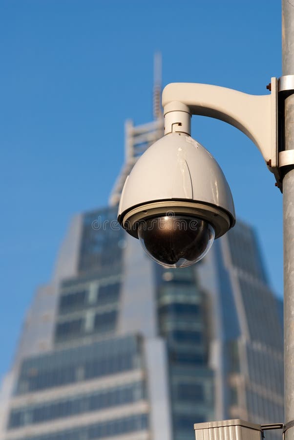 Surveillance Cameras with Office Building background. Surveillance Cameras with Office Building background