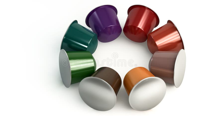 Cápsulas de Café Espresso ilustração do vetor