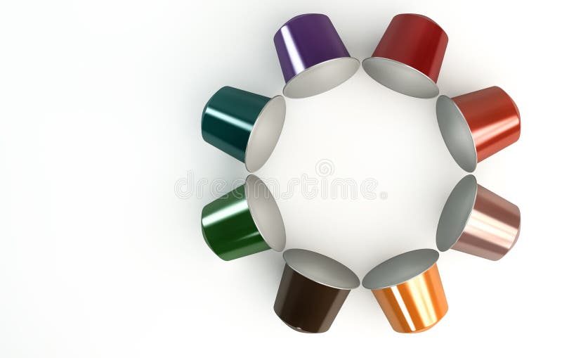 Cápsulas de Café Espresso ilustração stock