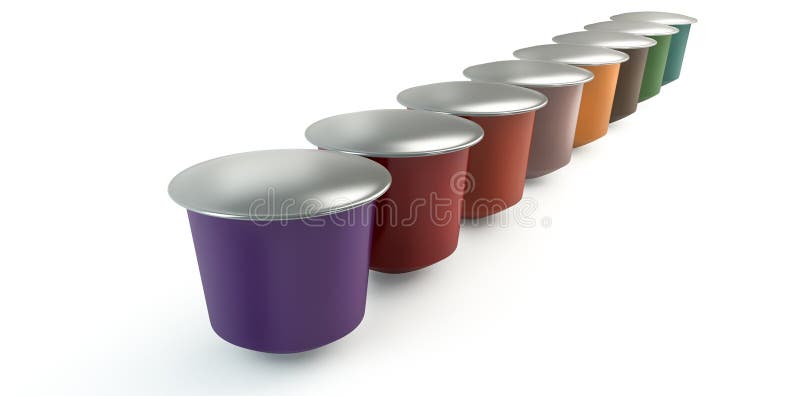 Cápsulas do café do café ilustração royalty free