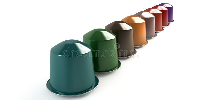 Cápsulas do café do café ilustração do vetor