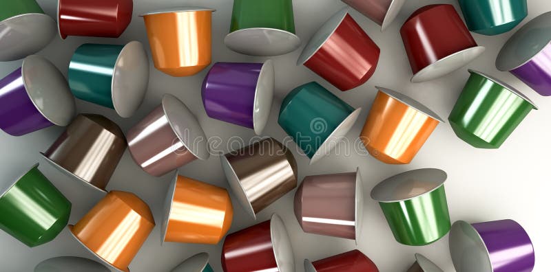 Cápsulas de Café Expresso ilustração stock