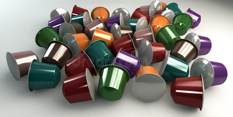 Cápsulas de Café Expresso ilustração royalty free