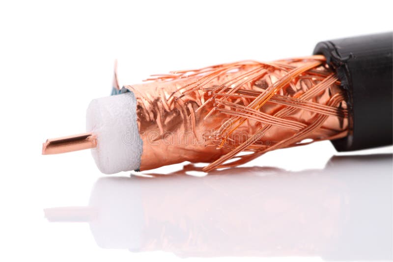 Câble coaxial de liaison image stock Câble coaxial de liaison image stock