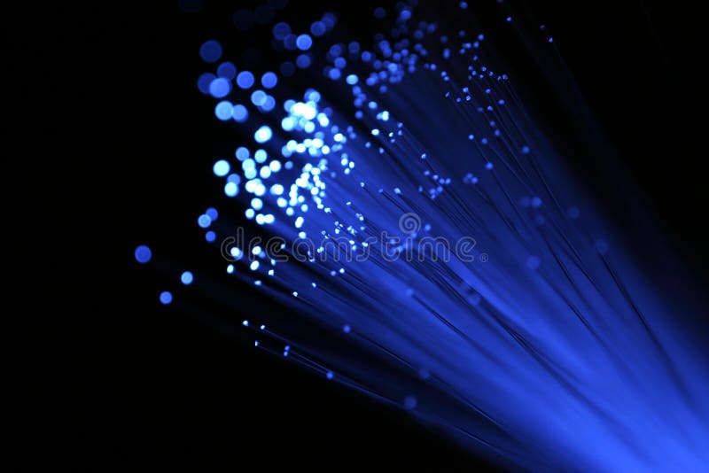Câble optique bleu de fibre
